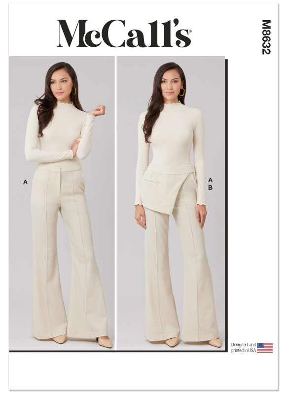 McCalls Schnittmuster Damen - Die halbtaillierte Hose mit hoher Taille