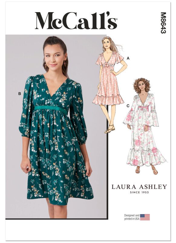 McCalls Schnittmuster Damen - Kleid Boho-Stil