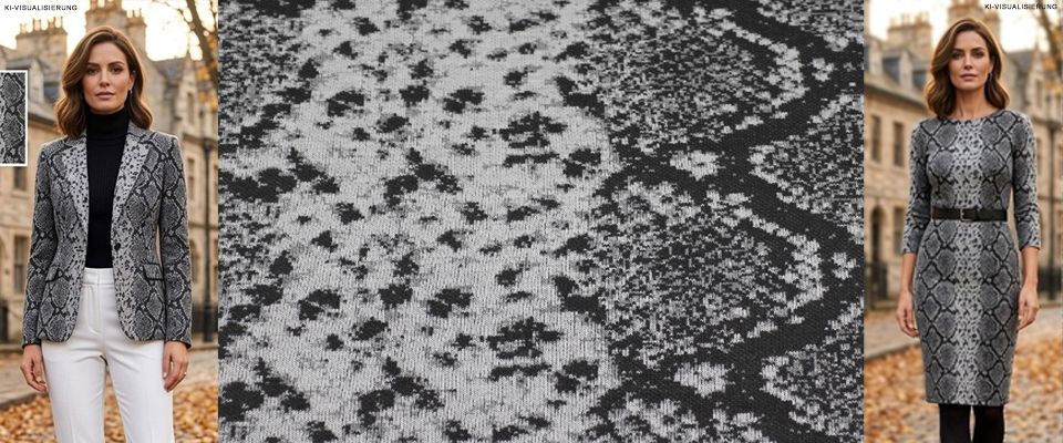 Jacquard-Reptil